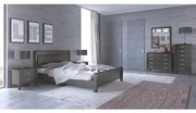 Savvidis Furniture  Σετ Κρεβατοκάμαρας 6τμχ (Κρεβάτι για στρώμα 150x200 με τάβλες , 2 κομοδίνα, τουαλέτα και καθρέφτης) N26 Βέγγε με Καφέ τεχνόδερμα BEST-30092