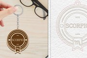 Σετ των 3 Intra απο ξύλο plywood 3mm-4mm πάχος – Scorpio Keychain | Ζώδιο Δίασταση 5x5 cm INTRAFABR-102216734