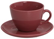 Φλυτζάνι Καφέ 350ml + Πιατάκι Espiel Essentials Jumbo Pomegranate OWD103K6