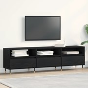 vidaXL Ντουλάπα τηλεόρασης Μαύρο Δρυς 150x30x44,5 εκ Κατασκευασμένο ξύλο