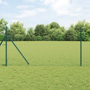 vidaXL Euro Fence με 7 πόλους 1x10 μ Γαλβανισμένος Χάλυβας Πράσινος