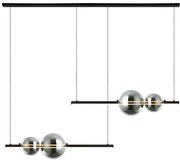 Φωτιστικό Οροφής Πολύφωτο LED Dimmable Zambelis 22234 Black Matt