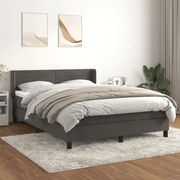 ΚΡΕΒΑΤΙ BOXSPRING ΜΕ ΣΤΡΩΜΑ ΣΚΟΥΡΟ ΓΚΡΙ 140X200 ΕΚ. ΒΕΛΟΥΔΙΝΟ 3131022