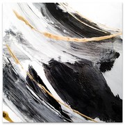 Πίνακας σε καμβά "Golden And Silver Reflections" Megapap ψηφιακής εκτύπωσης 100x100x3εκ.-GP033-0142