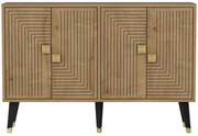 Μπουφές Ahart 327ODS1224 120x30x80cm Natural-Gold Μοριοσανίδα, Μελαμίνη
