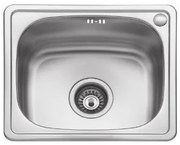 Karag BL 603 Νεροχύτης Κουζίνας Inox Σατινέ Ανοξείδωτο Ατσάλι με βαλβίδες και σιφώνια 440 x 380 mm