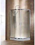 Sanitec AR9090F Ημικυκλική Καμπίνα Ντουζιέρας Frosted 90x90x180cm