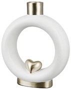 Βάζο ArteLibre Love Λευκό/Χρυσό Κεραμικό 6x17x20cm-05160192