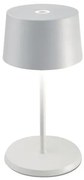 Επαναφορτιζόμενο Επιτραπέζιο Φωτιστικό LED Olivia Mini H22 Φ11 Zafferano-LD0860B3-Λευκό LD0860B3