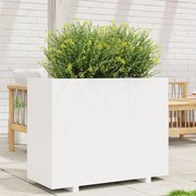 vidaXL Ζαρντινιέρα Κήπου Λευκή 90x40x72,5 εκ. από Μασίφ Ξύλο Πεύκου