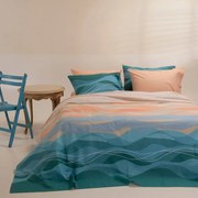 Σεντόνια Shels Με Λάστιχο (Σετ 3τμχ) Petrol Melinen Μονό 100x232cm 100% Cotton
