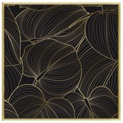 Κάδρο Σε Καμβά Arbaro 1 022868 51,5x51,5xH3,5cm Black-Gold Τετράγωνοι Ξύλο, Καμβάς