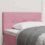 vidaXL LED Κεφαλάρι Με Κουμπιά Ροζ 80 εκ Βελούδο