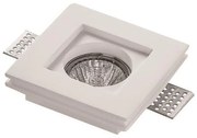 Σποτ Γύψινο Μονό 1xGU10 Τετράγωνο 100x100x40mm EUROLAMP 147-53200