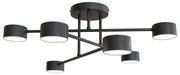 Πλαφονιέρα Φωτιστικό Οροφής 6xGX53 Halo Emibig -1355/6-Μαύρο 1355/6