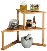 Ράφι για το κεφάλι Kesper 58802, 52x29,5 cm, 2 ράφια, Μπαμπού, Kafia
