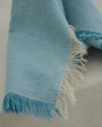 Μονόχρωμη Cottonlinen Πετσέτα Φαγητού με Κρόσσι Tomar 53x53cm Άκουα