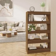 Βιβλιοθήκη/Διαχωρ. Χώρου Καφέ Δρυς 80x30x135 εκ. Επεξεργ. Ξύλο 813622