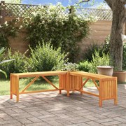 vidaXL Παγκάκι Γωνιακό Κήπου με Γλάστρα 117x117x40 εκ. Ξύλο Ακακίας