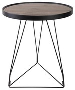 HOOPER SIDE TABLE TAUPE ΜΑΥΡΟ D50xH56cm 04-0566