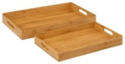 Δίσκοι Σερβιρίσματος (Σετ 2τμχ) F-V Lot Of2 Bamboo Tray 189700