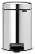 Brabantia 648997 Κάδος με πεντάλ 3L, Brilliant Steel