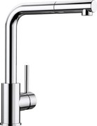 Blanco Mila-S Chrome Μπαταρία Κουζίνας με Περιστρεφόμενο Ρουξούνι και Αποσπώμενο Ντους