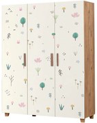 Ντουλάπα Παιδική Τρίφυλλη Leva Hedera Jungle 863SPH4236 120x48x189cm Multi Τρίφυλλη