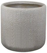 Κασπώ Πήλινο Γραμμωτό 06-00-23215-L Φ42x40cm Beige-Ecru Marhome Clay