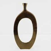 Βάζο Abstract 029048 28x5x61cm Gold Αλουμίνιο
