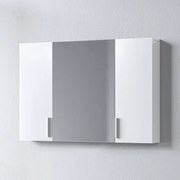 Καθρέφτης SIENA WHITE 100 3MSI100GL0W με ντουλάπια 96x14x65cm 3MSI100GL0W