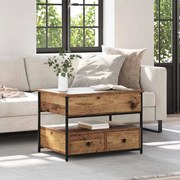 vidaXL Τραπεζάκι σαλονιού με συρτάρι Παλιό Ξύλο 70 x 50 x 54.5 εκ