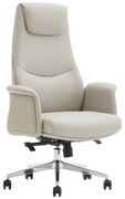 Καρέκλα γραφείου διευθυντή Rekter pakoworld PU σε μπεζ απόχρωση 77x65x119-127εκ 069-000083