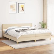 ΚΡΕΒΑΤΙ BOXSPRING ΜΕ ΣΤΡΩΜΑ ΚΡΕΜ 200X200 ΕΚ. ΥΦΑΣΜΑΤΙΝΟ 3130142