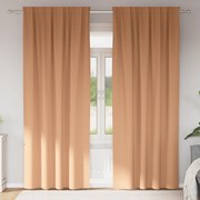 vidaXL Κουρτίνες 2 pcs Ανοιχτό καφέ 225 x 140 εκ. Πολυεστέρας