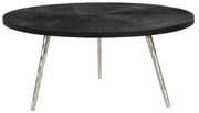 ZEN COFFEE TABLE ΜΑΥΡΟ ΛΕΥΚΟ D91xH40cm