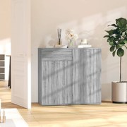 Ντουλάπι Γκρι Sonoma 80 x 36 x 75 εκ. από Επεξεργασμένο Ξύλο - Γκρι