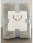 Κουβέρτα Μονή 160x220 Fleece Natural Home Fleece Γκρι