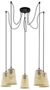 Φωτιστικό Οροφής Κρεμαστό Claverdon 43255 Natural-Black Eglo Metal,Wood
