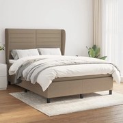 ΚΡΕΒΑΤΙ BOXSPRING ΜΕ ΣΤΡΩΜΑ TAUPE 140X200 ΕΚ. ΥΦΑΣΜΑΤΙΝΟ 3128049