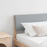 vidaXL Ταπετσαρισμένο κεφαλάρι Ανοιχτό γκρι 200 cm