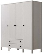 Ντουλάπα Τετράφυλλη 787CDL1303 160x54x195cm White Τετράφυλλη