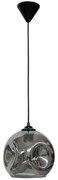 Φωτιστικό Οροφής Pop 02-0404 1/Ε27 Φ20x90cm Fume-Black Heronia Μέταλλο,Γυαλί