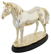 Διακοσμητική Φιγούρα DKD Home Decor Άλογο Μαύρο Χρυσό Ρητίνη (30 x 11,5 x 26 cm)
