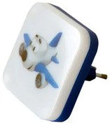 KIDDO 202-0003 Παιδικό Φωτιστικό Νυκτός LED 1W 95lm 360° AC220-240V IP20 Ψυχρό Λευκό 6000K-Μ5.5 x Π5.5 x Υ8cm-2 Χρό Globostar 202-0003