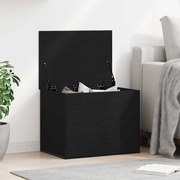 vidaXL Κουτί αποθήκευσης με καπάκι Μαύρη Δρυς 60x42x46 εκ. Κατασκευασμένο ξύλο
