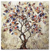 Πίνακας σε καμβά Tree And Leaves Megapap ψηφιακής εκτύπωσης 50x50x3εκ. - GP033-0039