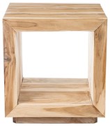 Side Table S Line 45cm βοηθητικό τετράγωνο με ράφι S1668-00N3