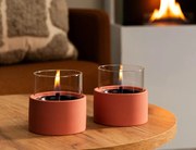 Επιτραπέζια Εστία Φωτιάς Breeze 10 Tenderflame με διάρκεια καύσης 4 - 5 ώρες, χωρητικότητα δεξαμενής 200ml και διαστάσεις 10x8.5cm - Peach