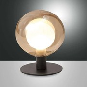 Φωτιστικό Επιτραπέζιο Teramo 3554-31-125 Amber Fabas Luce Μέταλλο,Γυαλί